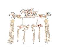 Accessorio for capelli da sposa cinese, copricapo Hanfu con forcina e nappa, accessori for capelli cinesi antichi for ragazze, fresco ed elegante set di perle con nappa e copricapo Hanfu