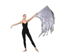 Accessorio for La Danza Del Ventre In Seta Da Donna, Bandiera Di Culto A Doppio Strato Profeta Fuoco for L'ala Lode Della Chiesa(1 piece-white,270x110cm)