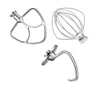 Accessorio for mixer, compatibile con Kitchenaid 5 Quart Stand K5WW frusta a filo e 5K7SDH gancio e paletta for impastare