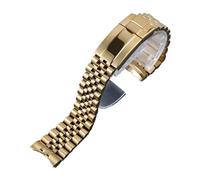 Accessorio for orologio da 20 mm cinturino in acciaio inossidabile adatto for cinturino Daytona Green Blackwater Ghost Submariner(Gold)