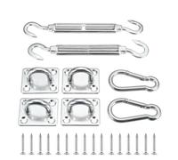 Accessorio for tenda da sole, kit di fissaggio for tenda da sole in acciaio inossidabile, tenditore, gancio ad occhiello, viti, attrezzo