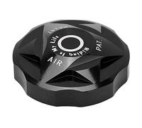 Accessorio Forcella Anteriore della Bici, Copertura della Camera D'aria della Forcella Anteriore in Lega di Alluminio Copertura del Valore del Gas Dell'aria della Bici Tappo della Valvola del(Nero)