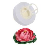 Accessorio Galleggiante Nebulizzatore a Loto per Acquario e Laghetto | Plastica Bianca, Design Resistente alla Pressione Dell’acqua, Galleggiamento Regolabile, per Spruzzi in Rocce e Stagni