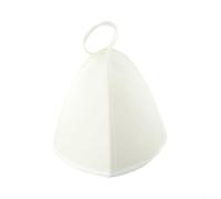 Accessorio in feltro di lana per saune progettato per migliorare il comfort e l'esperienza degli utenti (bianco (laterale))