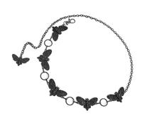 Accessorio in metallo con ciondolo a forma di falena, per uso quotidiano, stile punk, per feste in costume e tutti i giorni, cintura in metallo unica alternativa alla moda, Misura unica, come