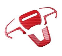 Accessorio Interni Autos Per Caricabatterie Per Challenger 2015-2019 Up Copertura Decorativa Per Volante Per Auto 1 Set(Red Carbon Fiber)