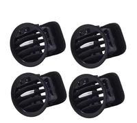 Accessorio Interni Autos Per Opel Per ADAM Per CORSA D Per MK3 Per Vauxhall 13417363 2201099 Nero/Cromo A/C Air Vent Copertura Griglia Di Uscita Adatto(4 pc Black 2)