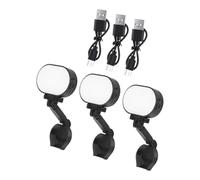 Accessorio leggero per vlogging compatto, 3 pack | Supporto a clip incernierato con controllo del colore da caldo a freddo, tre livelli luminosità, ricarica USB