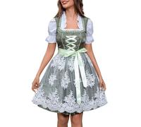 Accessorio medievale cosplay elegante abito cosplay con abito in pizzo, costume da donna, festa di Halloween, festa di birra, eventi a tema medievali Ouma Kokichi Cosplay (Light Green, S)
