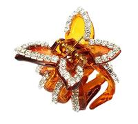 Accessorio morsetto per fermaglio per capelli con perno a forma di strass in cristallo di farfalla da donna - Caffè Conveniente e resistenteIntelligente e attraente.