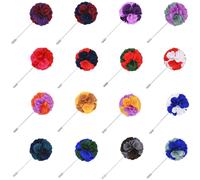 Accessorio per abbigliamento a spilla a forma di fiore in stoffa retrò 16 pezzi