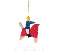 Accessorio per Albero Pendente " Sonneberger Cavaliere " Cavallo Rosso, Blu 2,