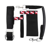 Accessorio per attrezzatura subacquea Set cinghie per bombola con montaggio laterale, custodia in nylon compatta con clip in metallo Hardware per attrezzatura Imbracatura per immersione con Stage