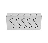 Accessorio per barbecue in acciaio inox con coperchio ribaltabile a 90 gradi garantisce un flusso di fumo costante e una facile aggiunta di trucioli di legno, compatibile con più tipi di griglia