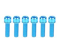 Accessorio per bullone per rack di stoccaggio con staffa per bottiglia da bici in acciaio da 6 pezzi M5x23mm (Blu)