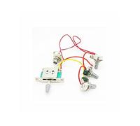 Accessorio per cablaggio per chitarra elettrica, LP 2T 2V 1J 5-Way Switch 500K Pentole Manopole di controllo per chitarra stile Strats Sostituire - Cappello bianco