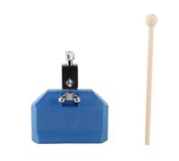 Accessorio per campanaccio in plastica SustVita che offre un suono moderno, questo blocco per percussioni in plastica si attacca alle staffe del tom fornendo un tono musicale (Blu)