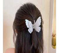 Accessorio per capelli alla moda a forma di farfalla, colore bianco, squisito e delicato, articolo alla moda, un'ottima scelta per migliorare la tua acconciatura, design unico, un must per le donne