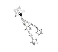 Accessorio per capelli alla moda a forma di stella in lega con design a catena, portatile, per migliorare i tuoi stili musicali, festival e raduni, clip per capelli alla moda per ragazze