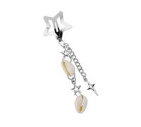 Accessorio per capelli alla moda a forma di stella in lega con design a catena, portatile, per migliorare i tuoi stili musicali, festival e raduni, clip per capelli alla moda per ragazze