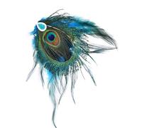 Accessorio per capelli alla moda con piume di pavone, accessorio per capelli alla moda per feste e raduni