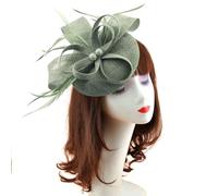Accessorio per capelli cappello a cilindro da 1 pezzo, copricapo da sposa, mimetico verde, copricapo verde per matrimonio, accessori per capelli per invitati al matrimonio