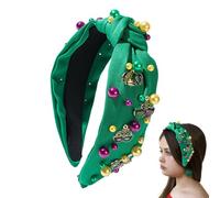 Accessorio per capelli che ricopertini con fascia per la fascia, fascia per capelli a filo ad larga gigante | Canda per la testa della parata del carnivale chic con strass, accessori per capelli alla