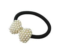 Accessorio per Capelli con Coda di Cavallo a Forma di Coda di Cavallo con Fiocchi di Perle Dolce e Arco Dolce Nuovo Elegante e Popolare Lovely And Professional