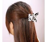 Accessorio per capelli con farfalla dopamina, bianco e nero, delicato ed elegante, un articolo alla moda, una scelta perfetta per migliorare il tuo look, con un design unico, una scelta