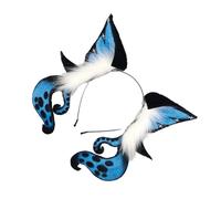 Accessorio per capelli con orecchie animali creativi Copricapo con orecchie da diavolo con tessuto in peluche Ideale per cosplay e feste Cerchio per capelli fantasy