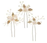 Accessorio per capelli da sposa: 3 pezzi di capelli a forma di U con perle finte per matrimonio