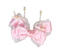 Accessorio per capelli fatto a mano per bambini, con fiocco e rete, decorazione per capelli per stili dolci e amanti della moda