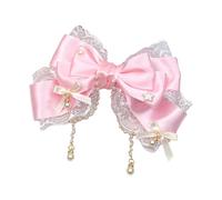 Accessorio per capelli fatto a mano per bambini, con fiocco e rete, decorazione per capelli per stili dolci e amanti della moda