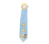 Accessorio per capelli in stile coreano con, Light Blue | Profilo del nastro a punta lunga, accenti perline effetto perla, dettagli decorativi straordinari per festival e