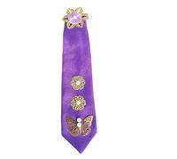Accessorio per capelli in stile coreano con, Purple | Profilo del nastro a punta lunga, accenti perline effetto perla, dettagli decorativi straordinari per festival e