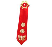 Accessorio per capelli in stile coreano con, Red | Profilo del nastro a punta lunga, accenti perline effetto perla, dettagli decorativi straordinari per festival e