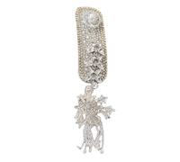 Accessorio per capelli multiuso con nappe e fiori argentati, per donne che apprezzano una miscela di eleganza moderna e tradizionale