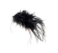 Accessorio per capelli piumato con disegni naturali drappeggiati per donne che cercano una dichiarazione di moda unica