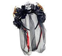 Accessorio per capelli riutilizzabile per Halloween, motivo floreale aracnide, per cosplay, feste, spettacoli di danza, fascia per capelli sicura