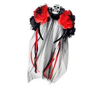 Accessorio per capelli riutilizzabile per Halloween, motivo floreale aracnide, per cosplay, feste, spettacoli di danza, fascia per capelli sicura