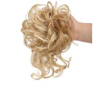 Accessorio per chignon disordinato da donna, morbido e naturale, con elastico, extension leggera a coda di cavallo, da indossare tutti i giorni, per donne e ragazze (biondo scuro misto biondo platino)