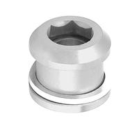 Accessorio per ciclismo a vite estesa con disco per pedivella per bici da strada in lega di alluminio da 5 pezzi (Argento)