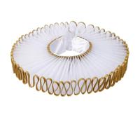 Accessorio per collare collo | Pieghe strutturate velate, forma circolare gorgiera, chiusura a nastro, styling per feste, abbigliamento