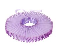 Accessorio per collare collo | Pieghe strutturate velate, forma circolare gorgiera, chiusura a nastro, styling per feste, abbigliamento