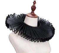 Accessorio per colletto arricciato plissettato staccabile | Girocollo trasparente, cravatta a nastro, stile costume, look da palcoscenico, travestimento