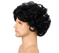 Accessorio Per Cosplay Parrucca Maschile Riccia Parrucche Uomo Da