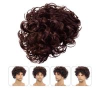 Accessorio Per Cosplay Parrucca Maschile Riccia Parrucche Uomo Da