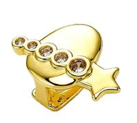 Accessorio per denti ispirato al piercing con una delicata forma a stella accessorio per denti con tappo dorato, One Size, come descritto, come descritto