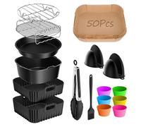 Accessorio per friggitrice ad aria calda COSORI Turbo Tower Pro Smart da 10,8 l, doppio stack Airfryer senza BPA, accessorio per COSORI Turbo Tower 6,5L/4,3L Air Fryer inserto in silicone (17 pezzi)