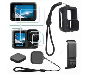 Accessorio per GoPro Hero 13 Hero13 Black, ULBTER Lens Screen Protector + porta batteria antipolvere + custodia in gomma + cordino + copriobiettivo + custodia protettiva